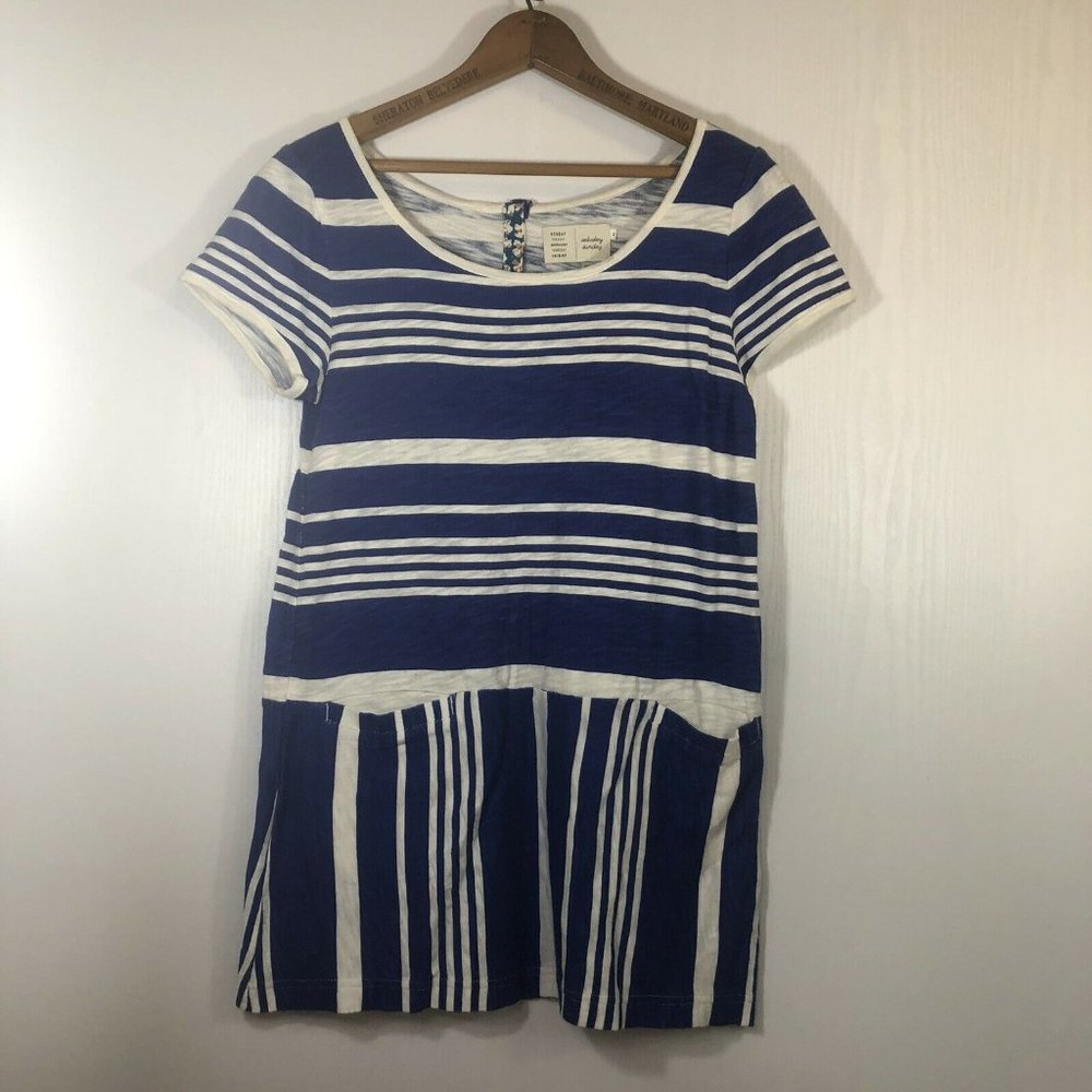 Anthropologie Saturday Sunday Blue & White Top XS